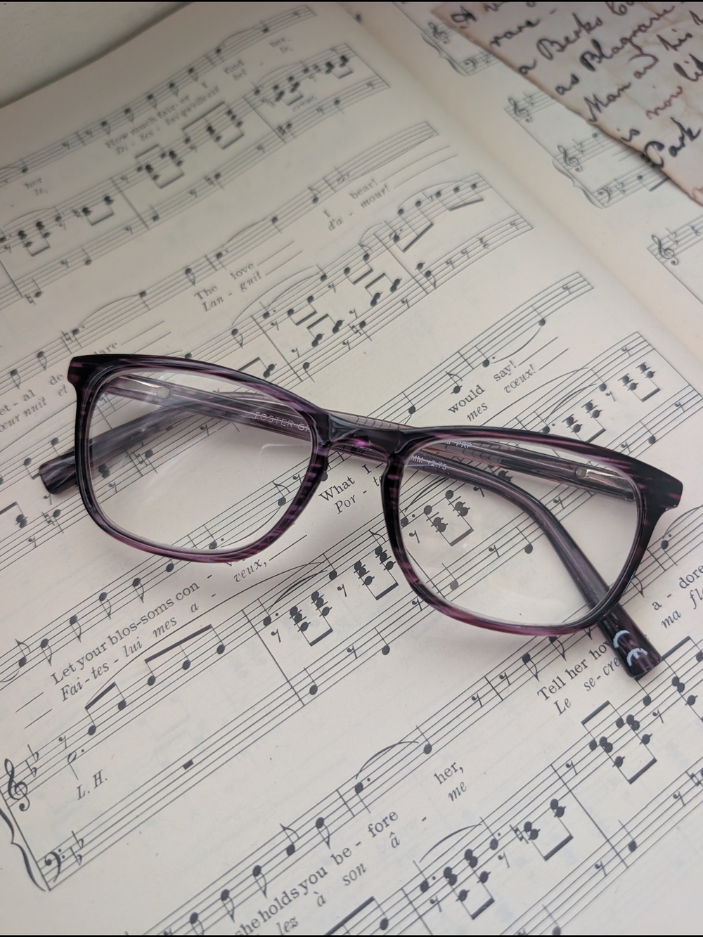 Purple Gradient Rectangular Eyeglasses Foster Grant